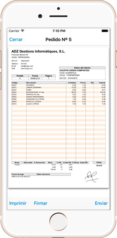 software para comerciales ruta iphone