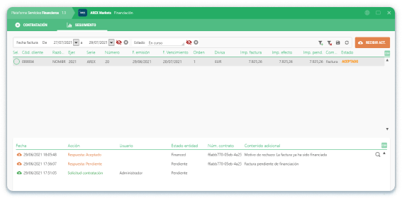 factoring fintech con AREX